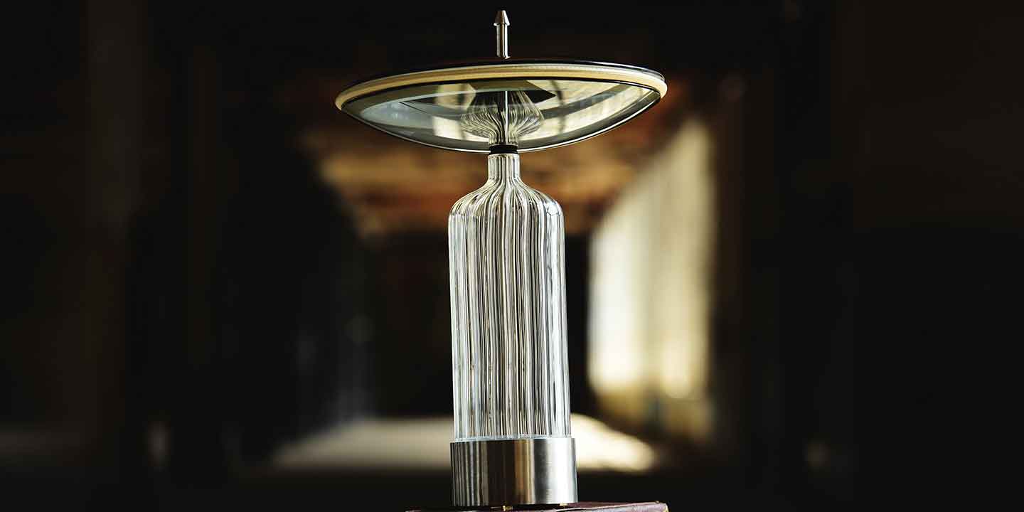 Planet Table Lamp With Stripe Body